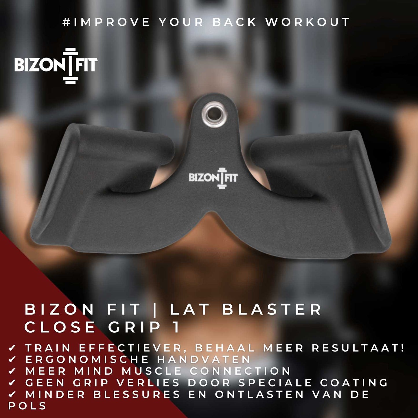 Lat Blaster Close Grip | Type 1  | Lat Pull Down | Rug Training | Bizon Fit