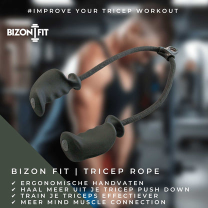 Tricep Rope Push Down | Tricep oefening | Bizon Fit Tricep rope Bizon Fit